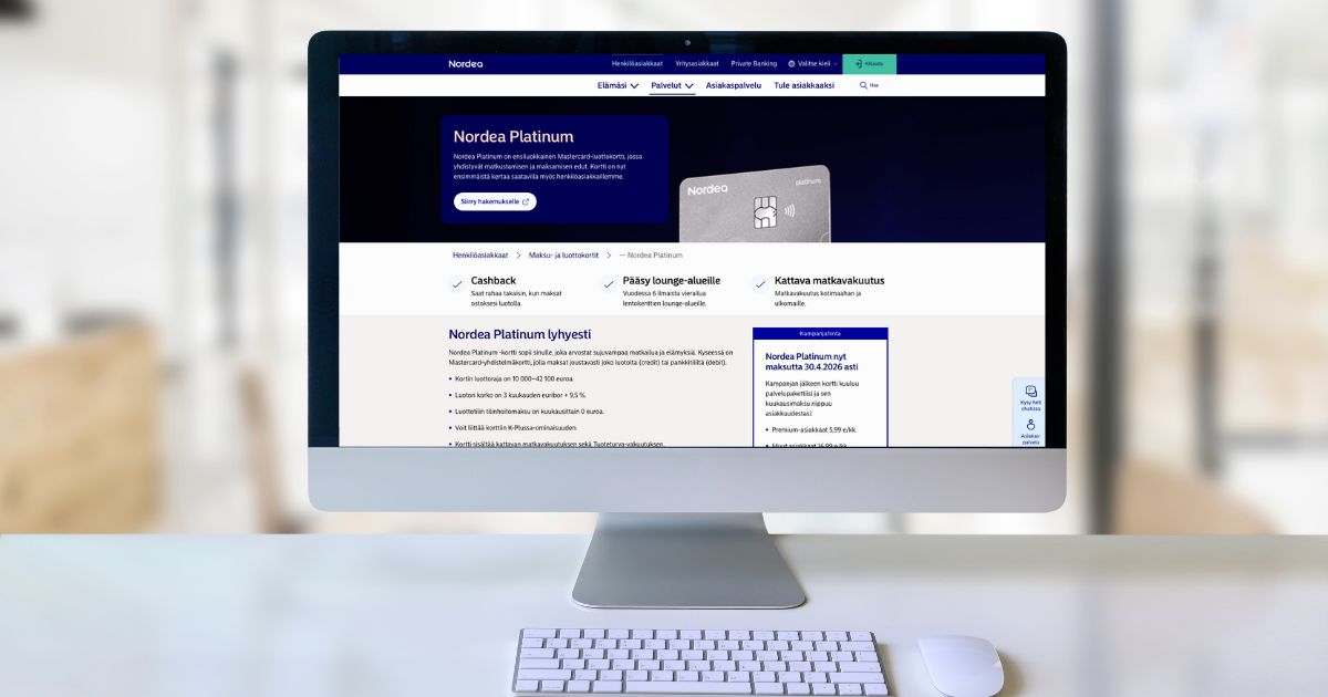 Nordea platinum luottokortti